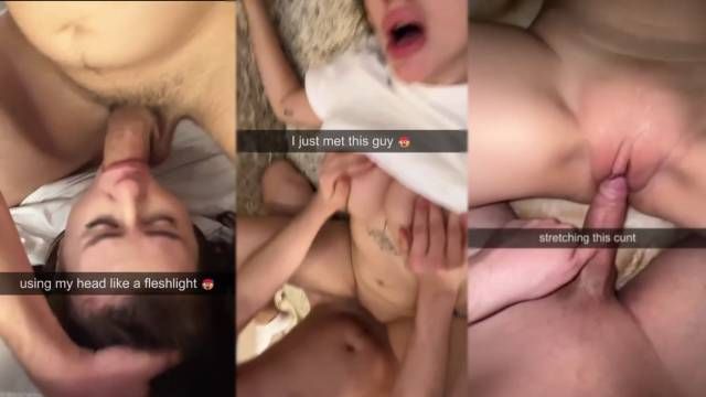 Unfaithful girlfriend brings home a Snapchat random to cum down her throat & fill her pussy - MEGA Compilation