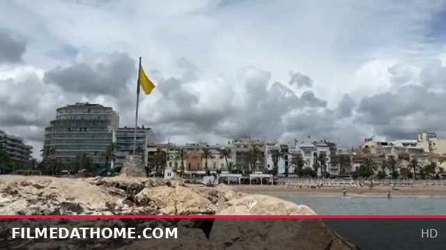 Beach sex almost caught with Roma Amor